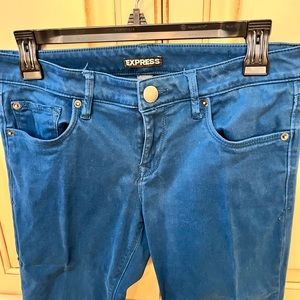 Express Jeans. Size 4. Skinny leg. Beautiful peacock blue